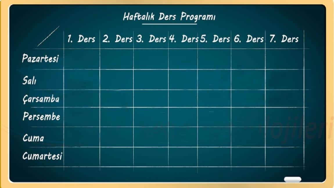 9 EYLÜL 2024 TARİHİNDEN İTİBAREN UYGULANACAK DERS PROGRAMLARI